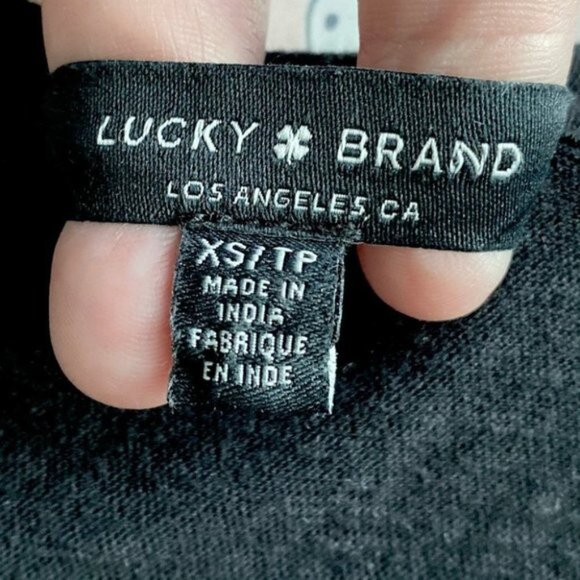 Lucky Brand Black Ruffle Sleeve Embroidered  Top - Picture 6 of 8